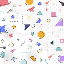 Retro Memphis Pattern Background vector
