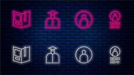 set line student create account screen open book vector image