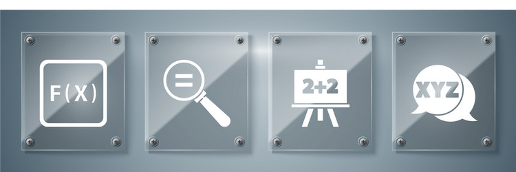 set xyz coordinate system chalkboard calculation vector image