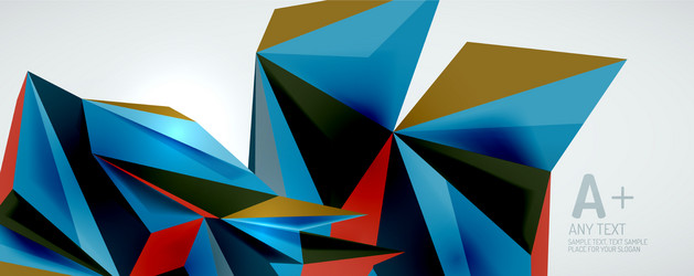 triangle geometric backgrounds low poly 3d vector image