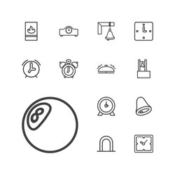 13 alarm icons vector