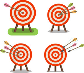 arrows and target standing on tripod purpose vector image