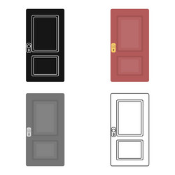 door icon of for web vector