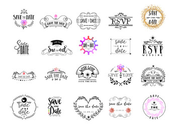 Elegant Save the Date Badge vector image