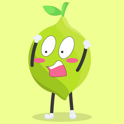 Lemon character with a shocked expression vector