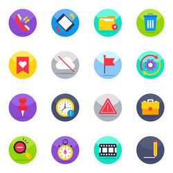 pack of user interface and experience flat icons vector image