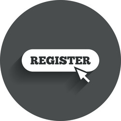 Register Icon - Pointer Cursor vector image