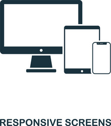 responsive screens icon line style design ui vector image