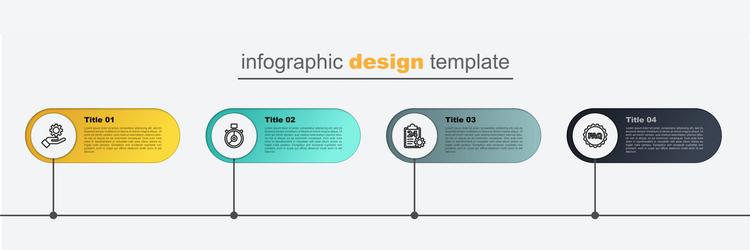 Set line label with text faq checklist 24 hours vector