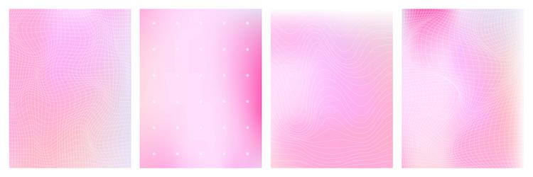set of geometry wireframe grid backgrounds vector image