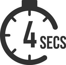 4 seconds countdown timer icon set time interval vector