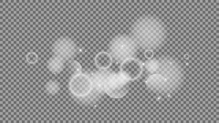 bokeh circles on transparent background vector image