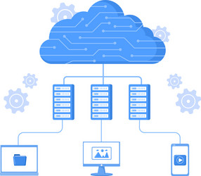 Cloud storage service for hosting or data center vector