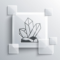 grey magic stone icon isolated on background vector