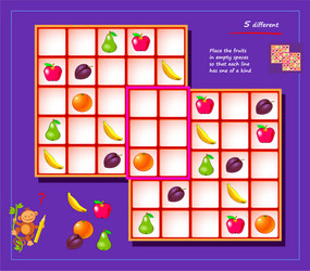 logic sudoku puzzle game vector image