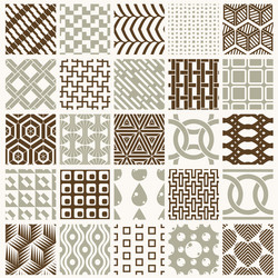 Set endless geometric patterns composed vector