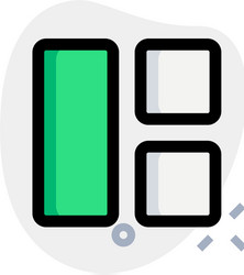 Square boxes with left bar vertical grid vector