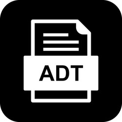 adt file document icon vector image