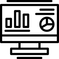 computer linear style icon design vector image