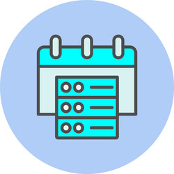 database line filled circle icon vector image