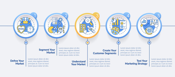 get started with segmentation circle infographic vector image