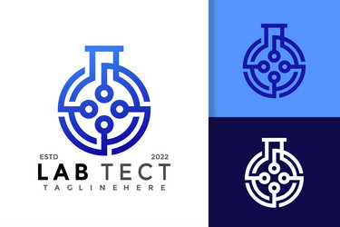Keyhole lab creative logo design template Vector Image