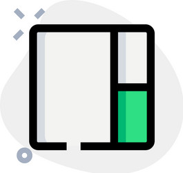 right content block with splitting left side vector image