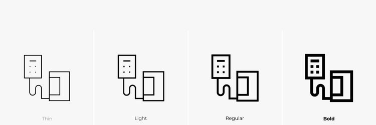tensiometer icon thin light regular and bold vector image