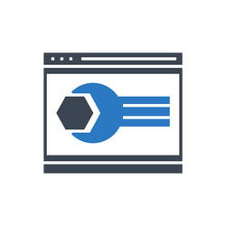 website optimization glyph icon vector