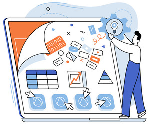 application testing metaphor app test vector image