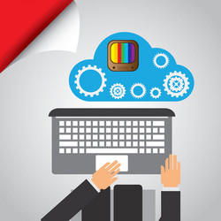 Cloud computing design vector