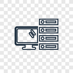 Computer concept linear icon isolated vector