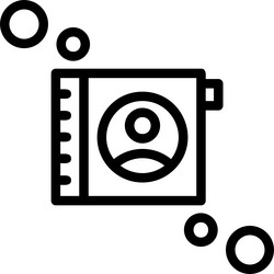 contact list linear style icon design vector image