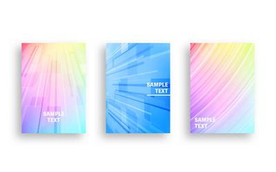 cover design with running line style abstracts vector image