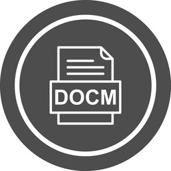docm file document icon vector image
