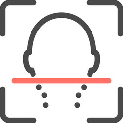 Face Recognition Scan Icon vector image