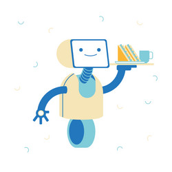 Robot Waiter AI Concept vector image