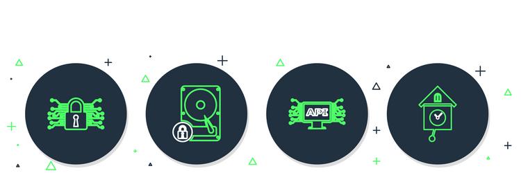 Set line hard disk drive and lock computer api vector