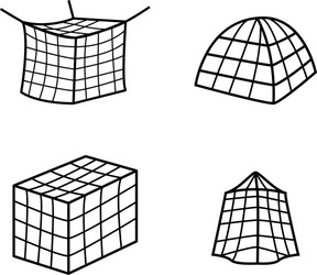 set of big mosquito bed net icon and symbol vector image