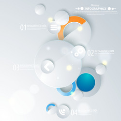 Abstract business geometrical design with circles vector