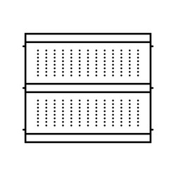 Breadboard prototyping electronics line icon vector