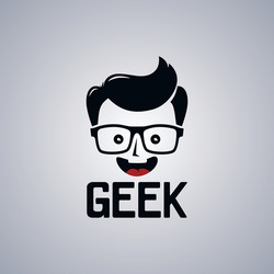 Geek nerd guy vector
