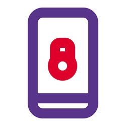 locked smartphone with a security passcode vector image