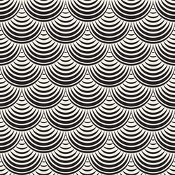 Seamless rounded lines pattern abstract vector