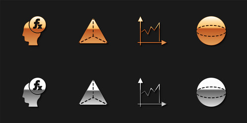 set function mathematical symbol geometric figure vector image