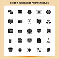 Solid 25 design thinking and 3d printing modeling vector