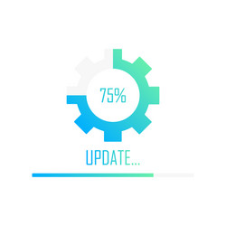 System Update Progress Screen vector image
