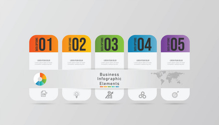 Timeline infographic design element and number vector