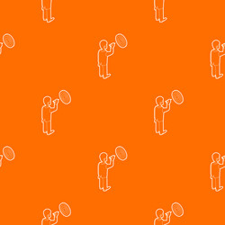 businessman aiming at target pattern orange vector image
