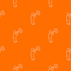 Businessman aiming at target pattern orange vector